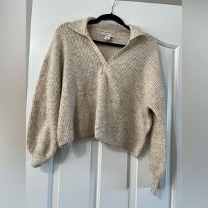 Sincerely Jules Cream V-Neck Sweater